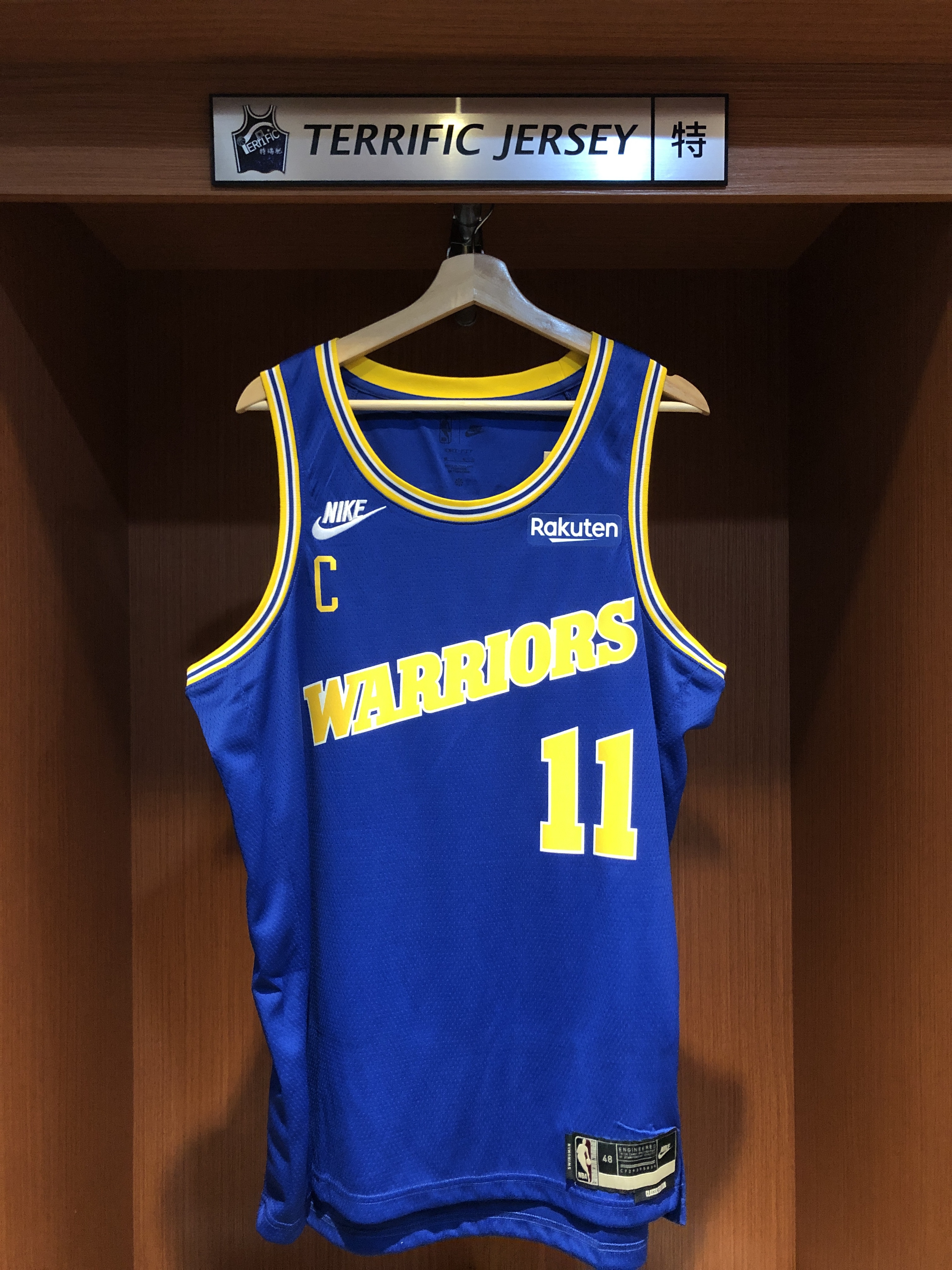 NBA球衣 Klay Thompson 金州勇士復古藍 HWC Nike Swingman 球迷版 熱轉印 含贊助商標 全新