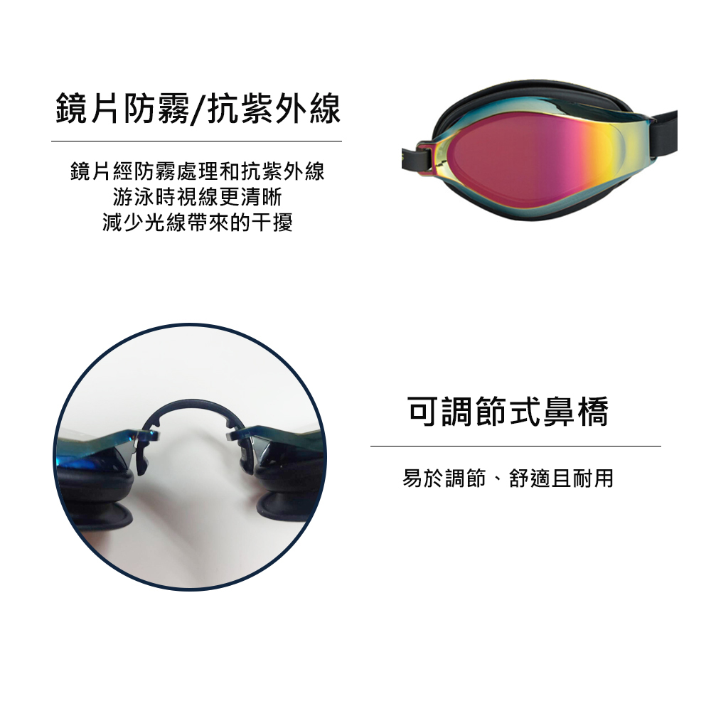 ZOGGS 廣角訓練型泳鏡-鍍鈦泳鏡(Endura Max Titanium)