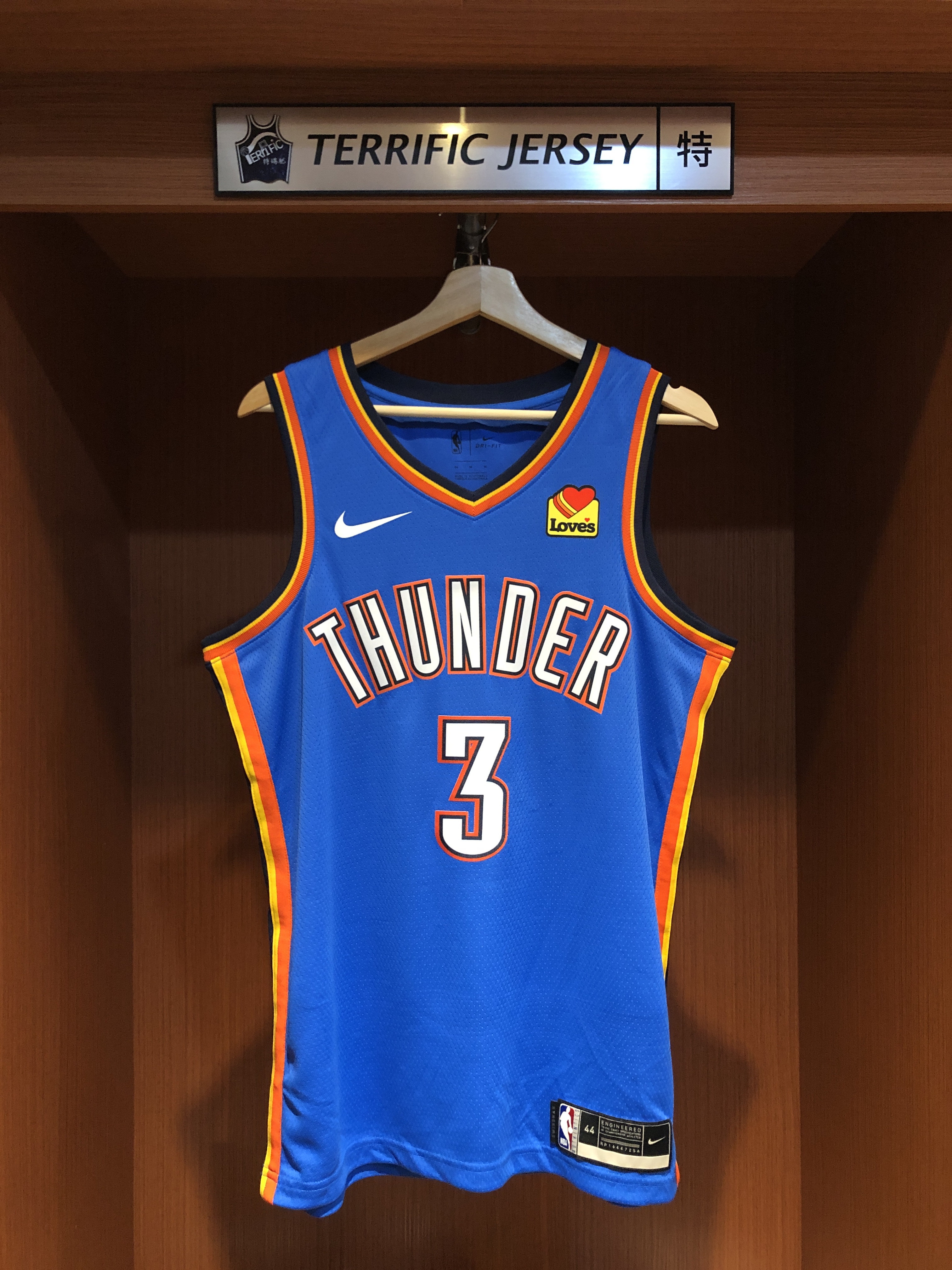 NBA球衣 Chris Paul 奧克蘭荷馬雷霆藍 Icon Nike Swingman 球迷版 熱轉印 含贊助商標 全新