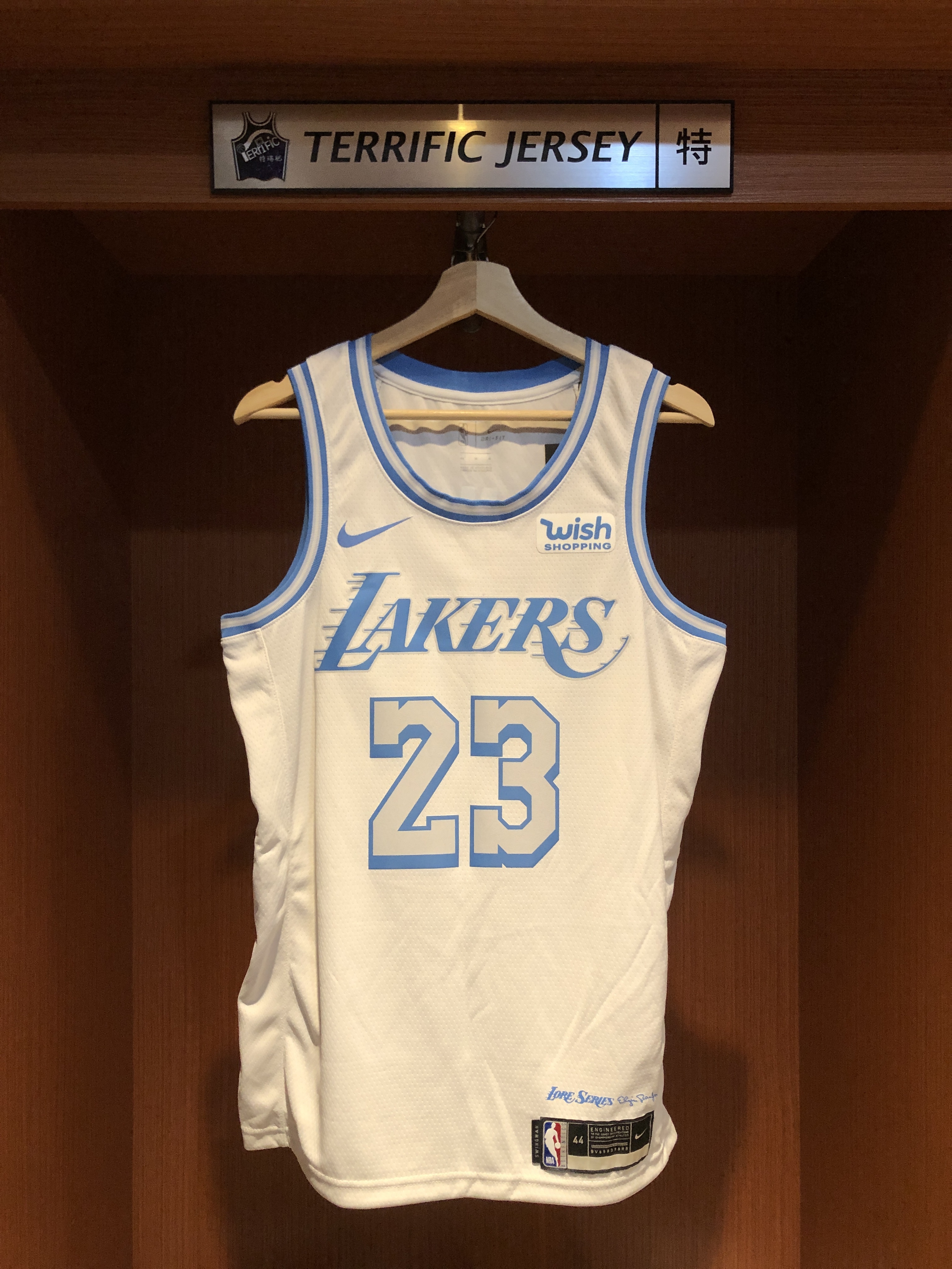 NBA球衣 Lebron James 洛杉磯湖人城市 白底水藍 City Nike Swingman 球迷版 熱轉印 含贊助商標 全新