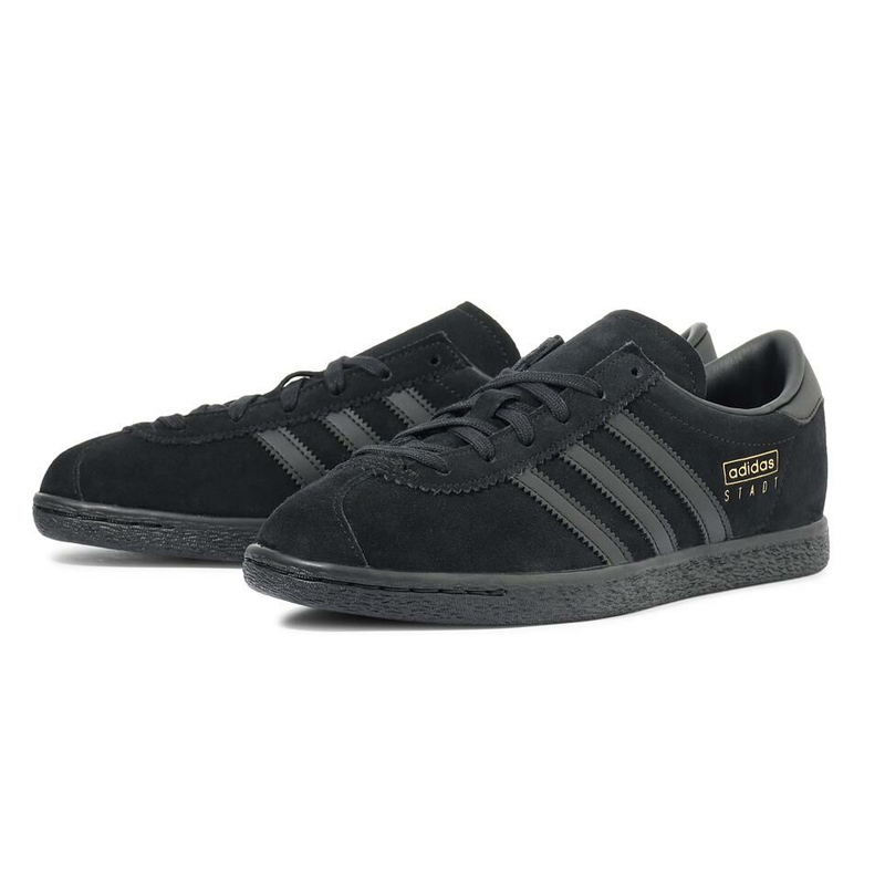 <連線代購商品>ADIDAS STADT 全黑 黑魂 黑武士 T頭鞋 扁鞋 低筒休閒鞋【JI1881】