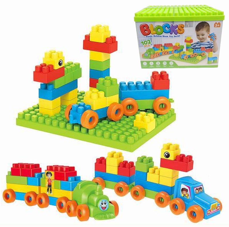 現貨區 盒裝玩具 拼砌玩具車頭積木102PCS AD3553
