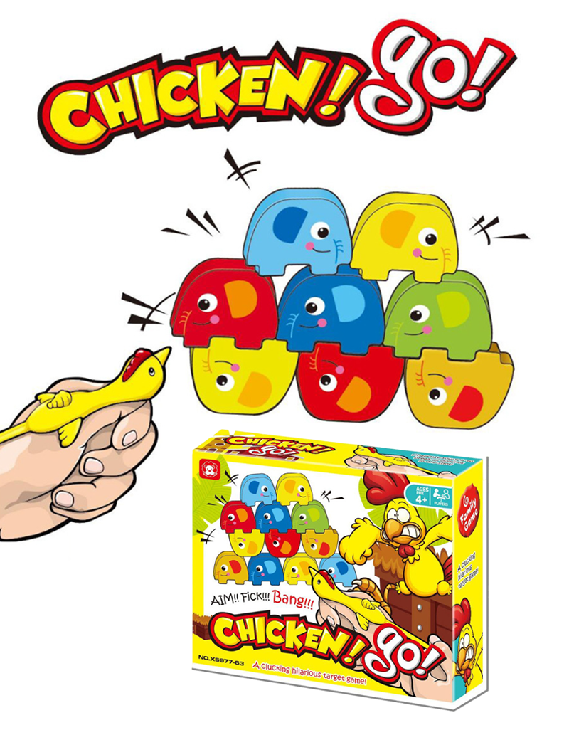 盒裝玩具 桌上彈跳小雞遊戲 AD1726