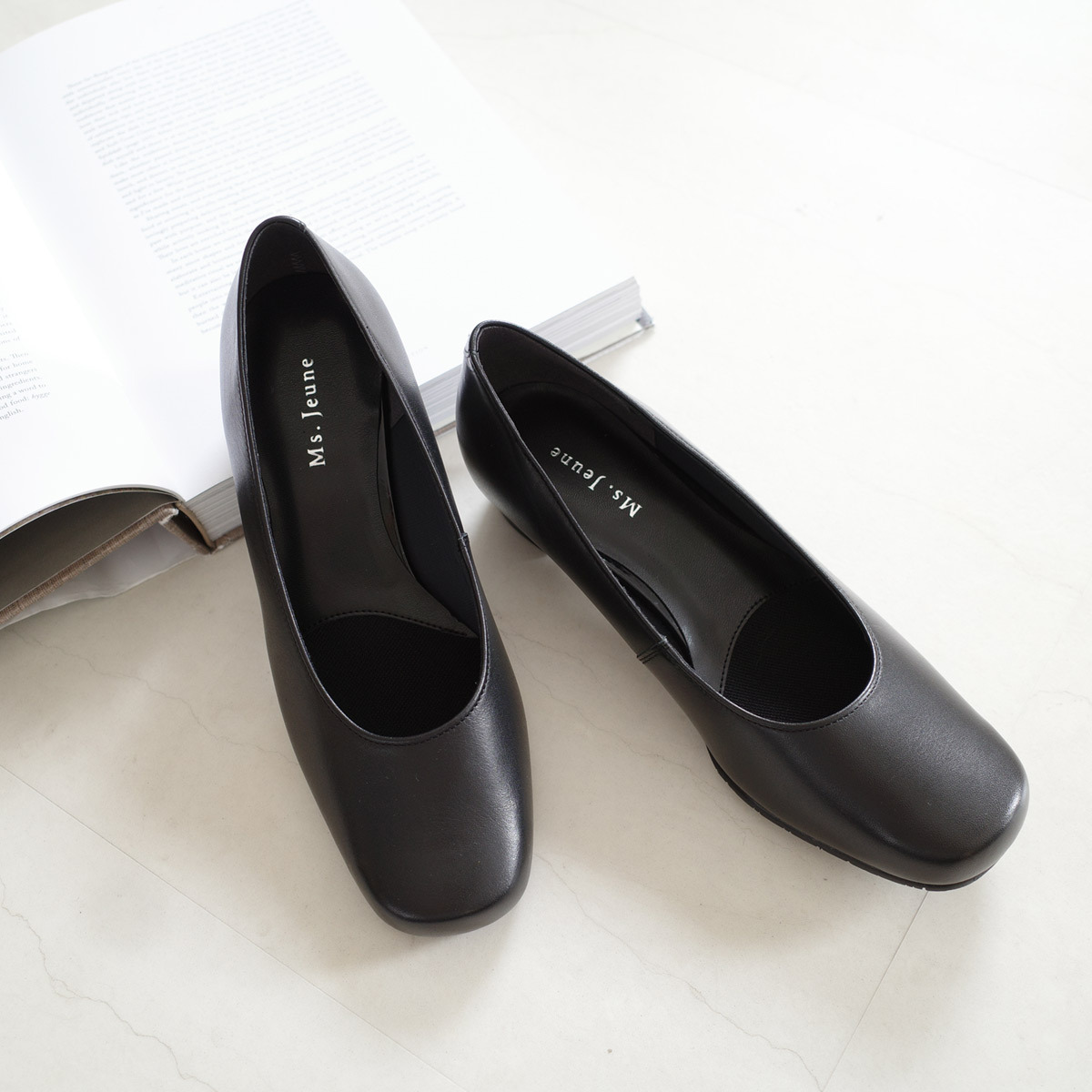 Ms. Jeune 日本真皮 3E寬 女用面試好感高跟鞋
