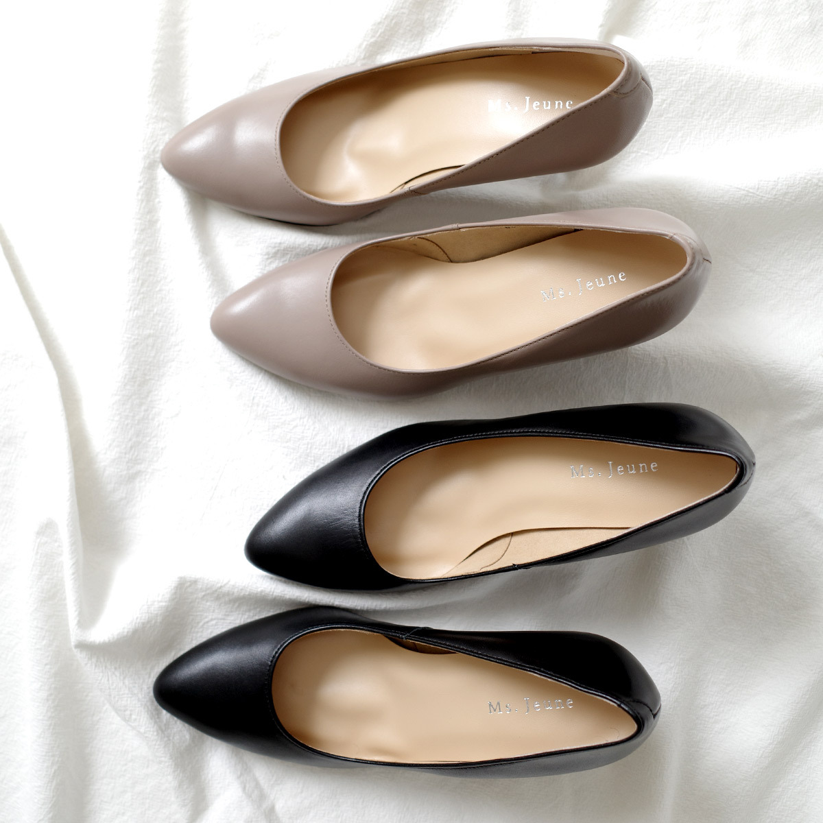 Ms. Jeune 日本女用尖頭牛皮高跟鞋