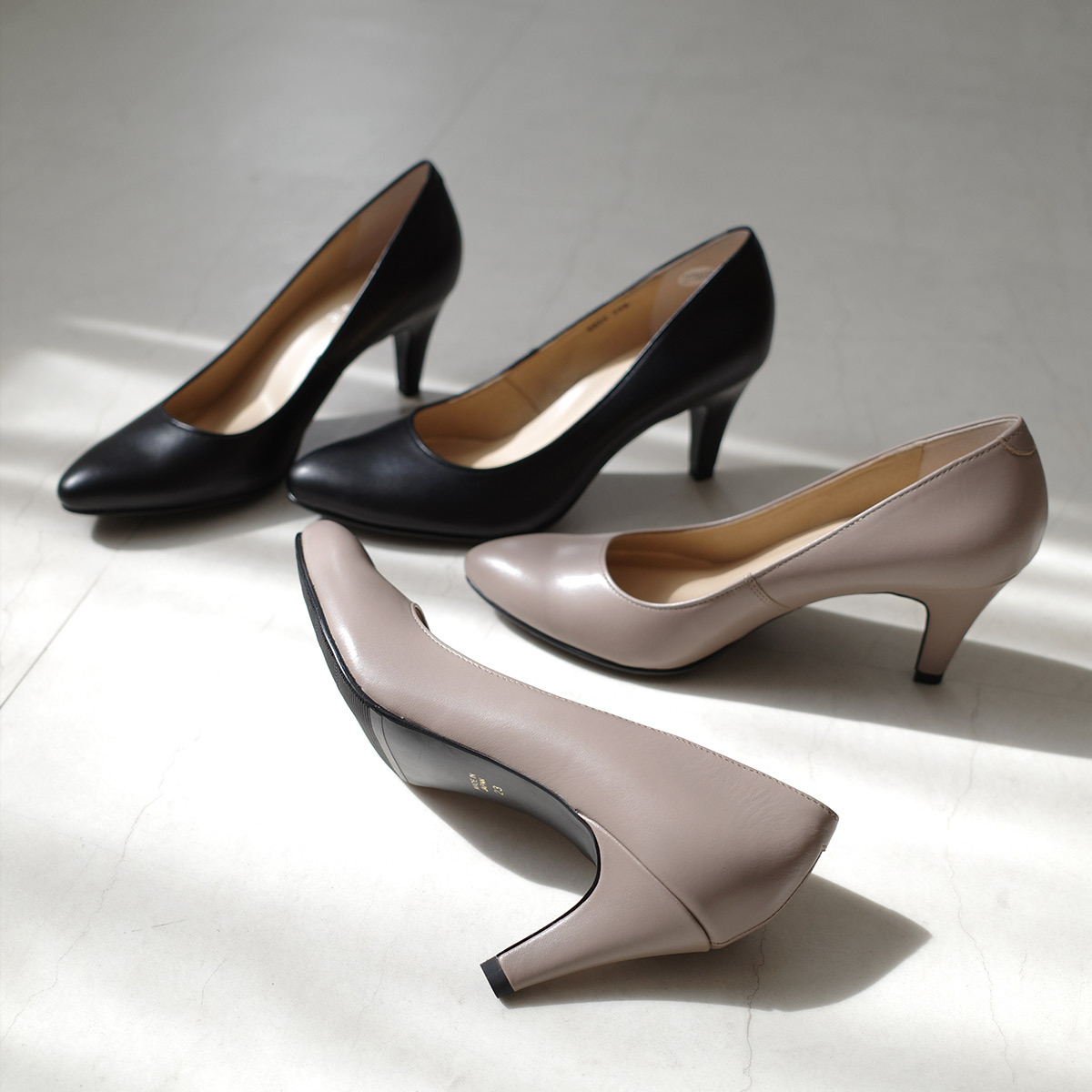 Ms. Jeune 日本女用尖頭牛皮高跟鞋