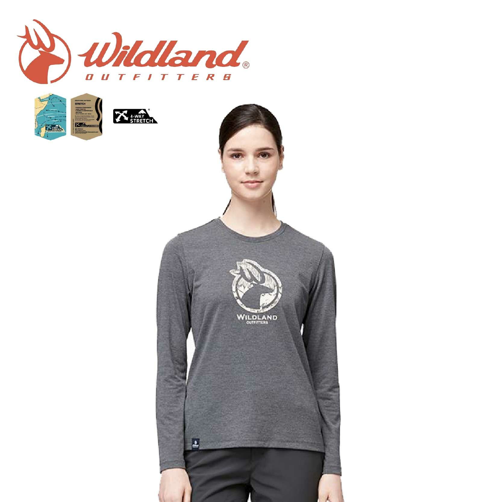 Wildland 荒野 女 彈性印花抗UV長袖上衣 (4色) 四向彈性/舒適/柔軟/登山/健行/戶外 11W91617