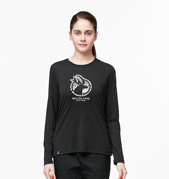 Wildland 荒野 女 彈性印花抗UV長袖上衣 (4色) 四向彈性/舒適/柔軟/登山/健行/戶外 11W91617