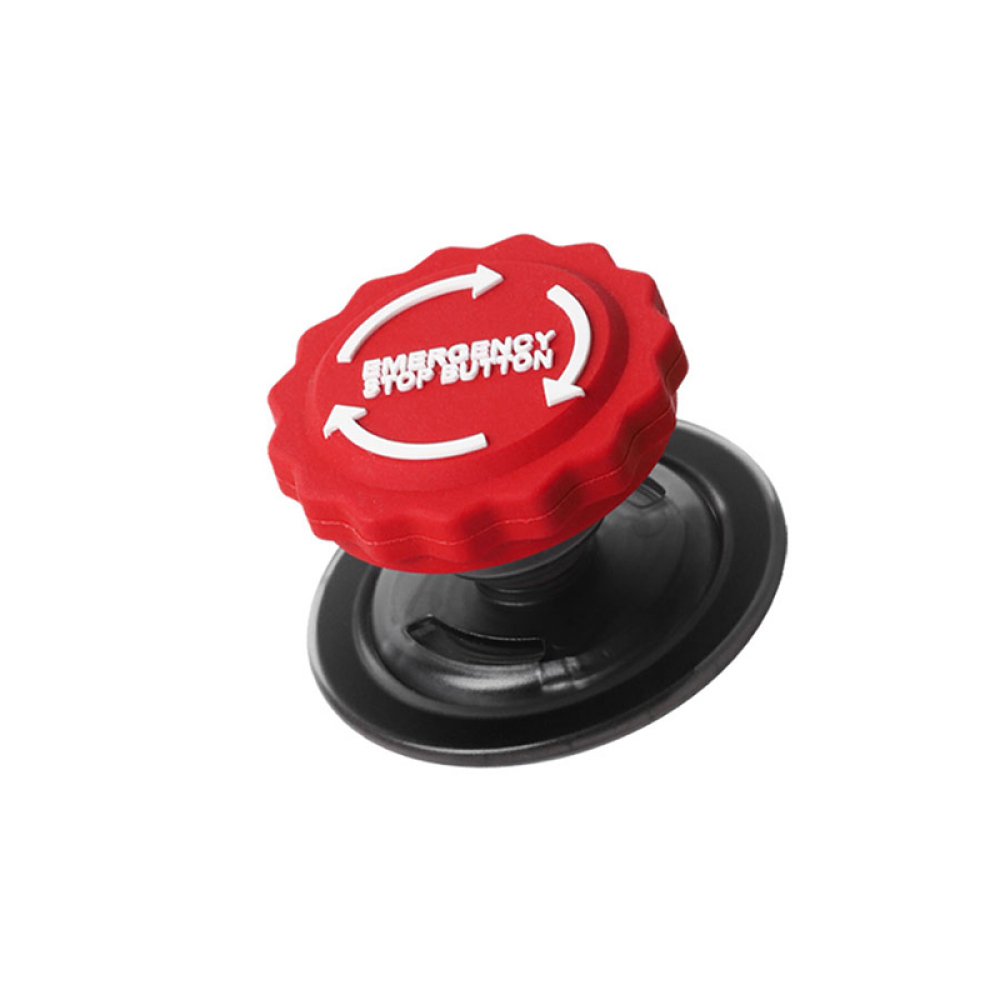 【Wakcas】可旋轉-緊急停止紐磁吸造型手機支架