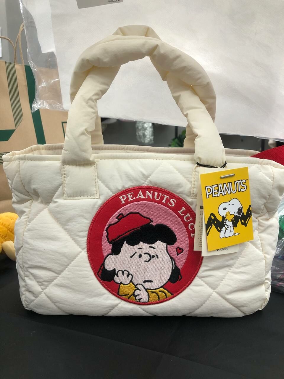 [S] LE.JUNEV LUCY PUFFY TOP HANDLE CROSSBODY,WHITE, SLJV208 (SLJV208)