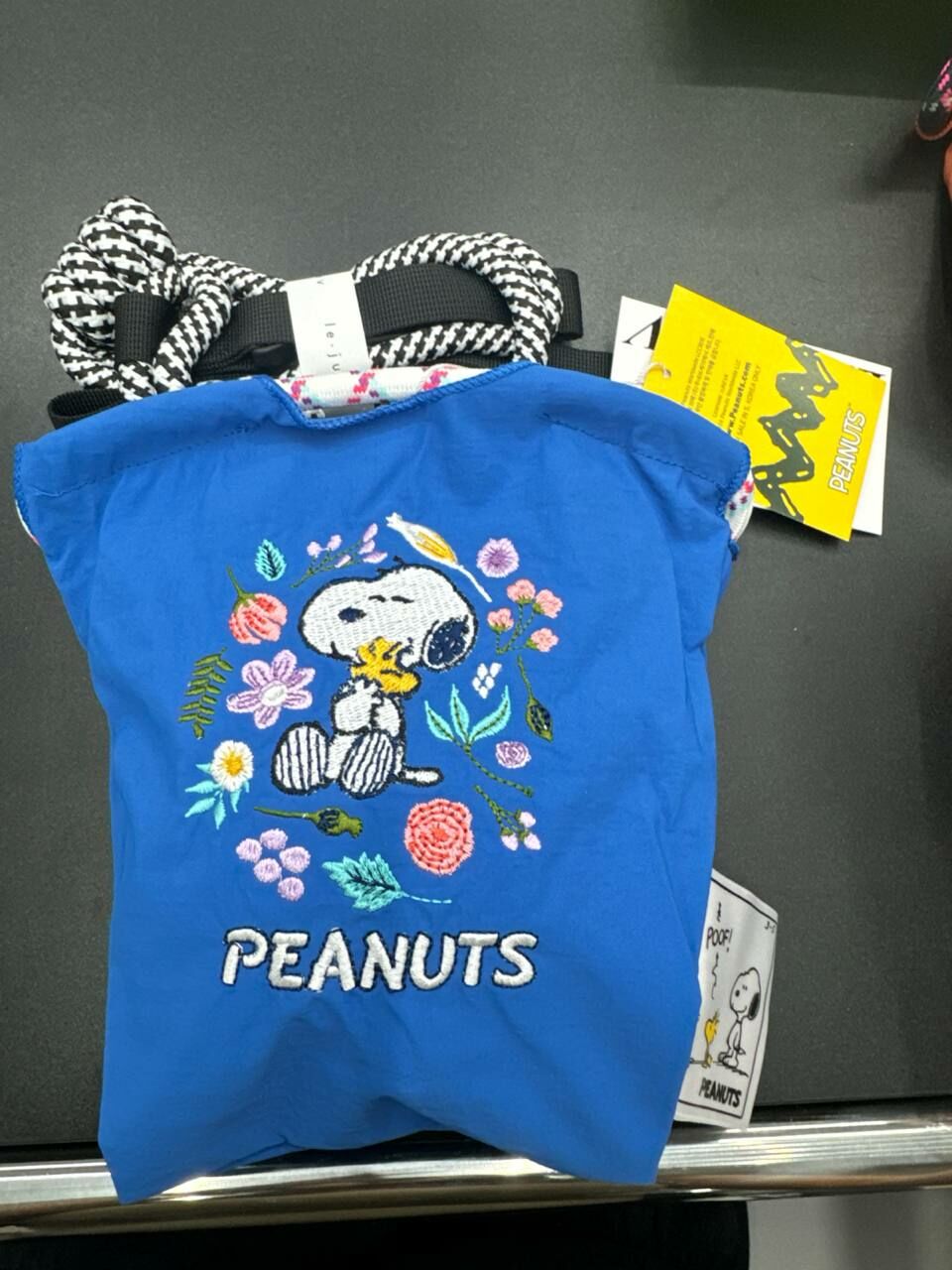 [S] LE.JUNEV PEANUTS SNOOPY SMALL PHONE CROSSBODY BAG,BLUE, SLJV209 (SLJV209)