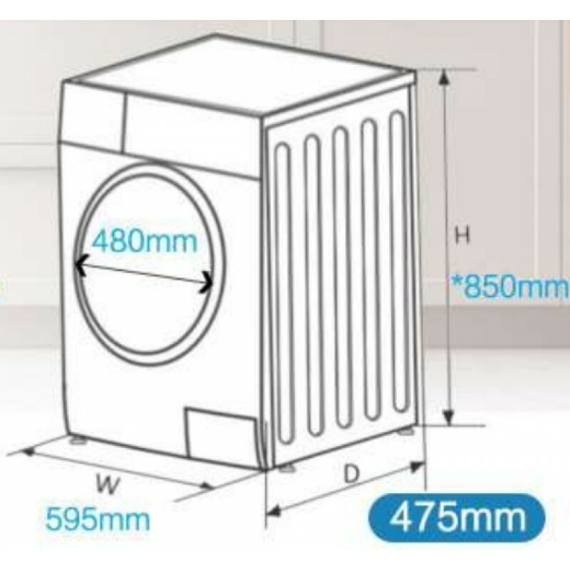 Midea 美的 MFG80S14 8公斤 1400轉 變頻前置式洗衣機