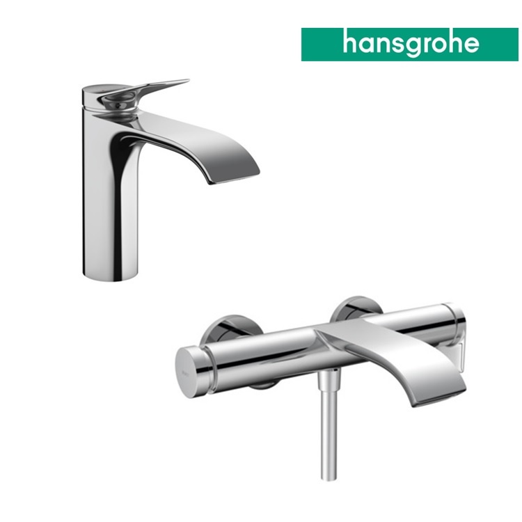 hansgrohe Vivenis 75023, -000 + 75420, -000 Basin Mixer & Bath Mixer Set