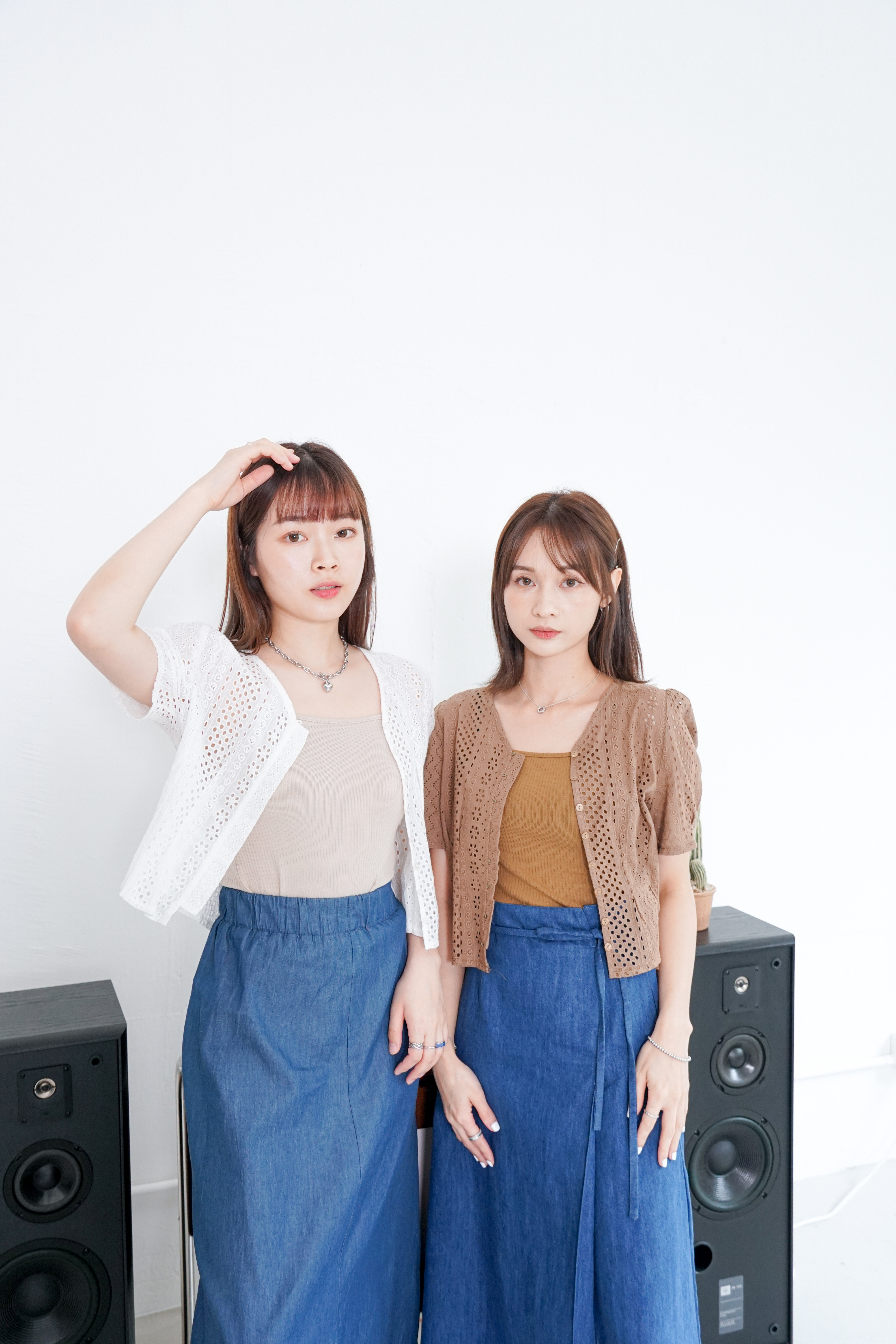 9659｜側開衩薄牛仔半身裙