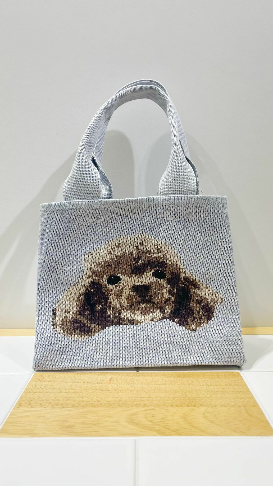 LOXE 汪星人"Querido" 針織袋(迷你) - 淺藍色