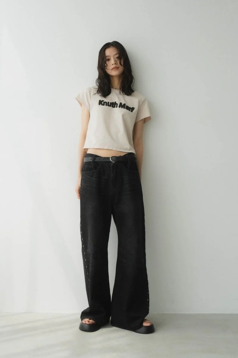 【knuth marf】laceup all in one denimblack lace up all in one/denimblack | KNUTH MARF