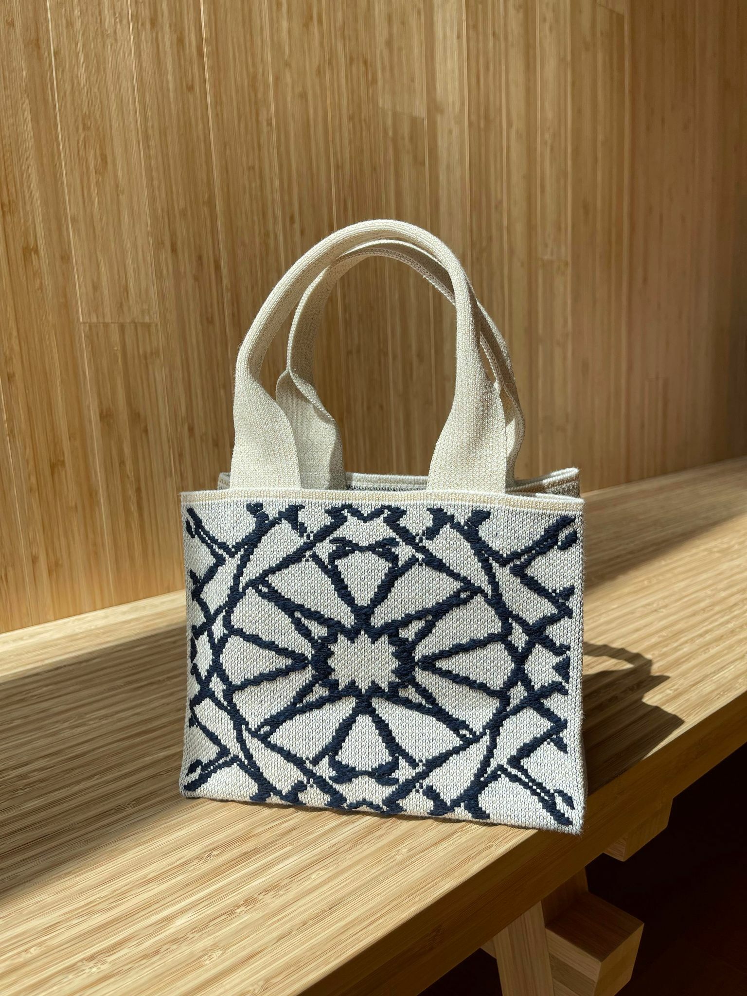 LOXE "萬花筒"針織袋(迷你) - 彩藍色