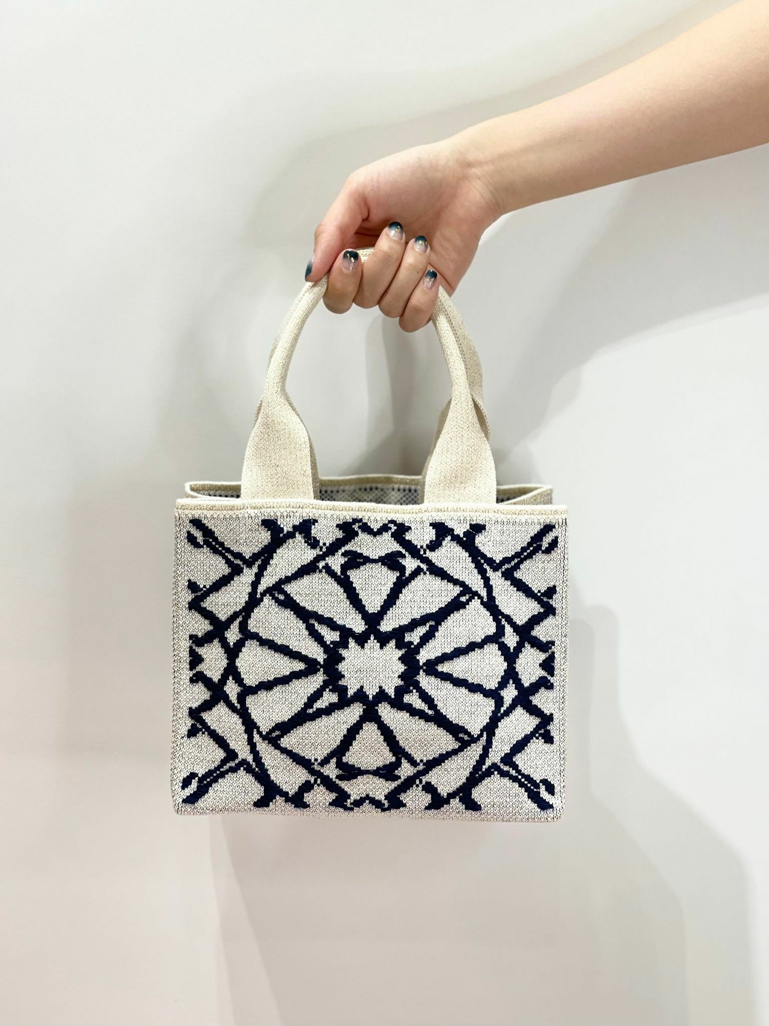 LOXE "萬花筒"針織袋(迷你) - 彩藍色