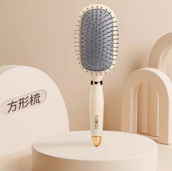 熱推氣墊氣囊梳（米黃方形）