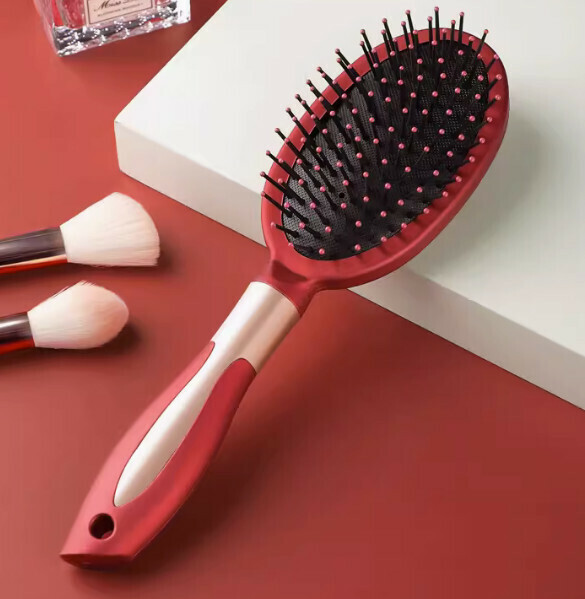 Hot push oval airbag comb (red)