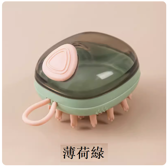 Hot recommended household silicone shampoo brush (mint green-1 pack)