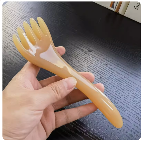 熱推五爪按摩梳（落葉黃）