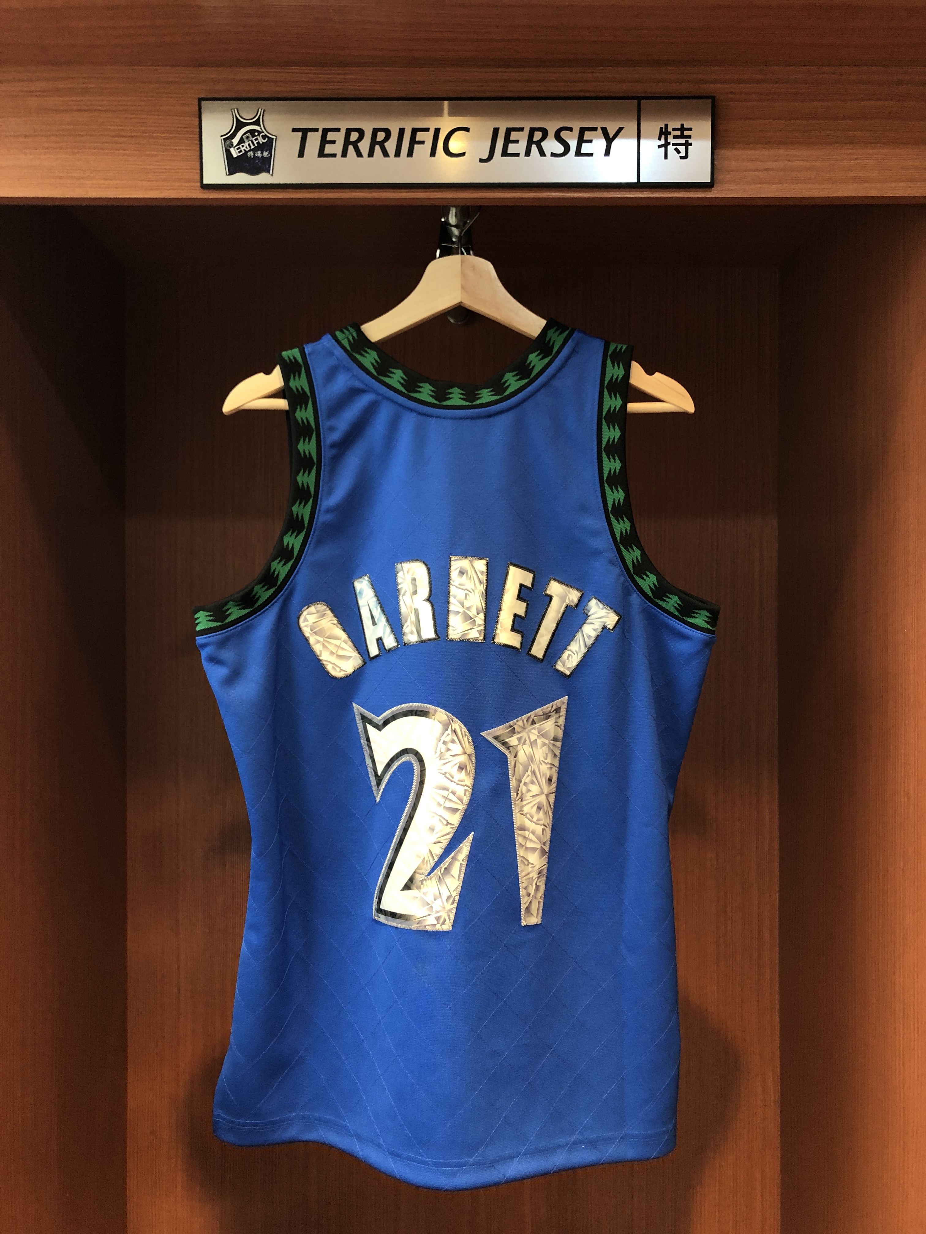 NBA球衣 Kevin Garnett 明尼蘇達灰狼藍 03-04 75周年 光柵特效 M&N Swingman G2 球迷版 電繡 全新