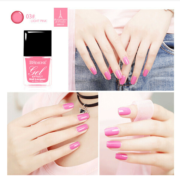 Popular no-bake long-lasting water-based nail polish (03# light pink)