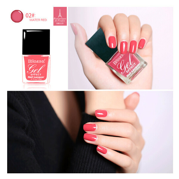 Popular no-bake long-lasting water-based nail polish (02# water red)