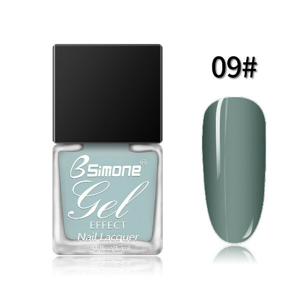 Popular no-bake long-lasting water-based nail polish (09# smoke gray)