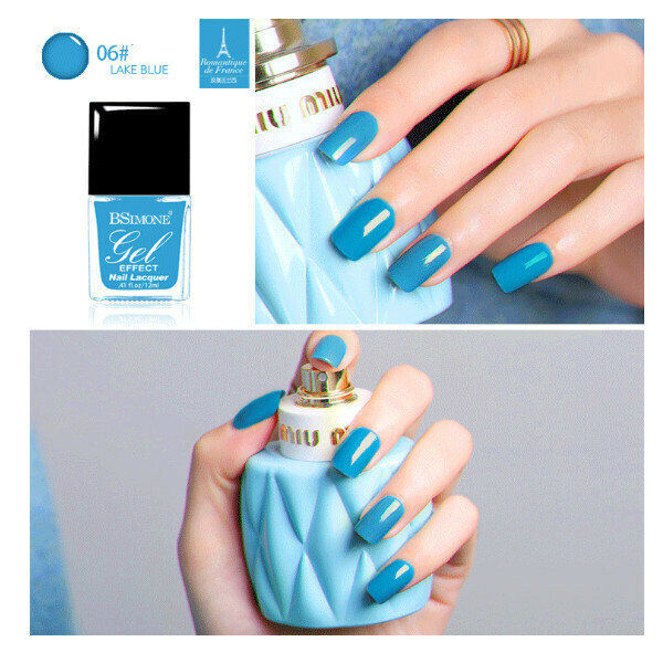 Popular no-bake long-lasting water-based nail polish (06# lake blue)