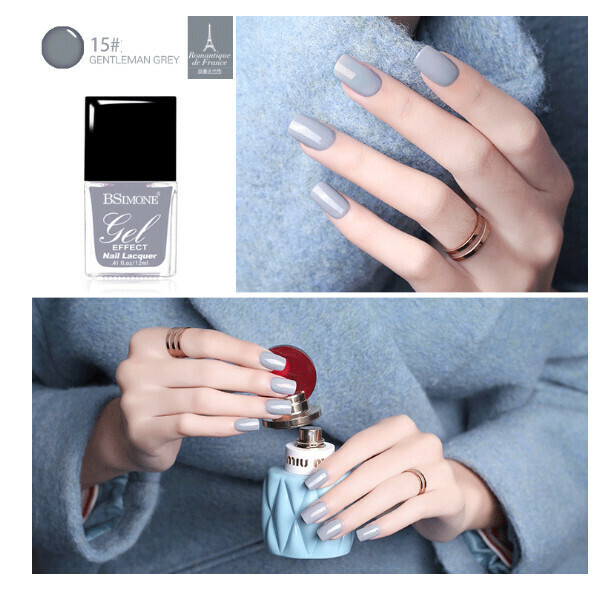 Popular no-bake long-lasting water-based nail polish (15# granny gray)