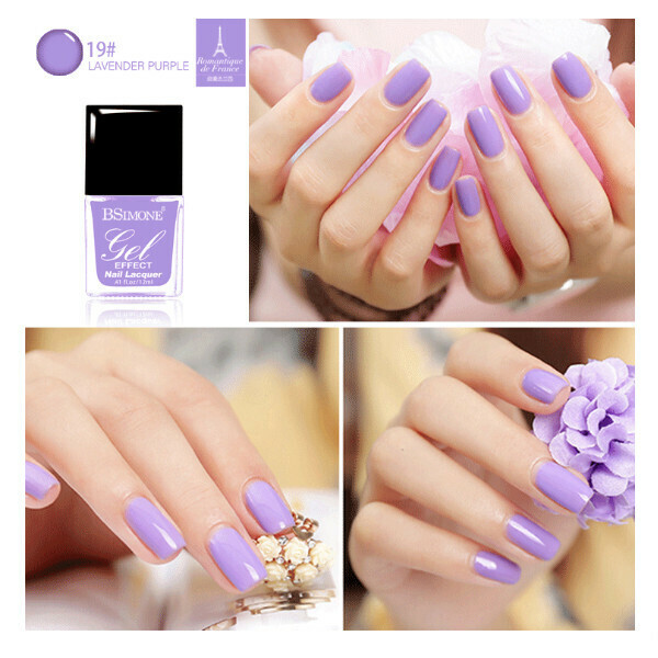 Popular no-bake long-lasting water-based nail polish (19# lavender purple)