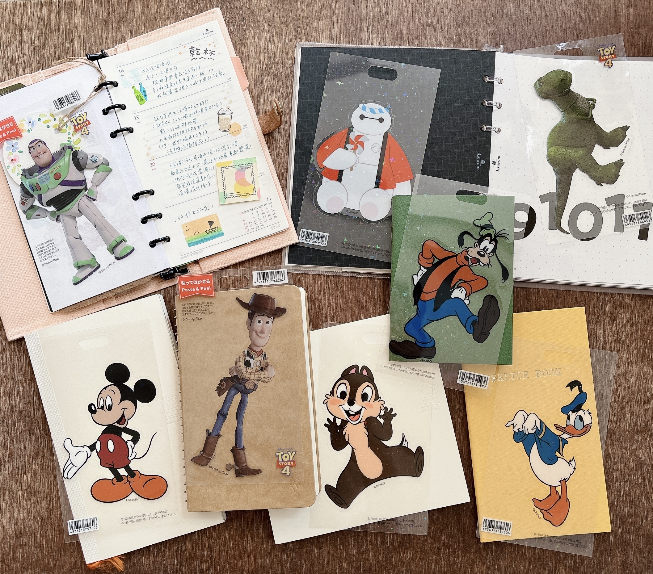 Disney 雙面圖案 透明大貼紙｜日本 東京 迪士尼 樂園