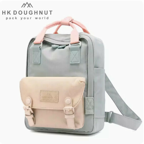 Popular casual and fashionable donut mini backpack primary school bag [Raindrops*Yanxia (small size)]