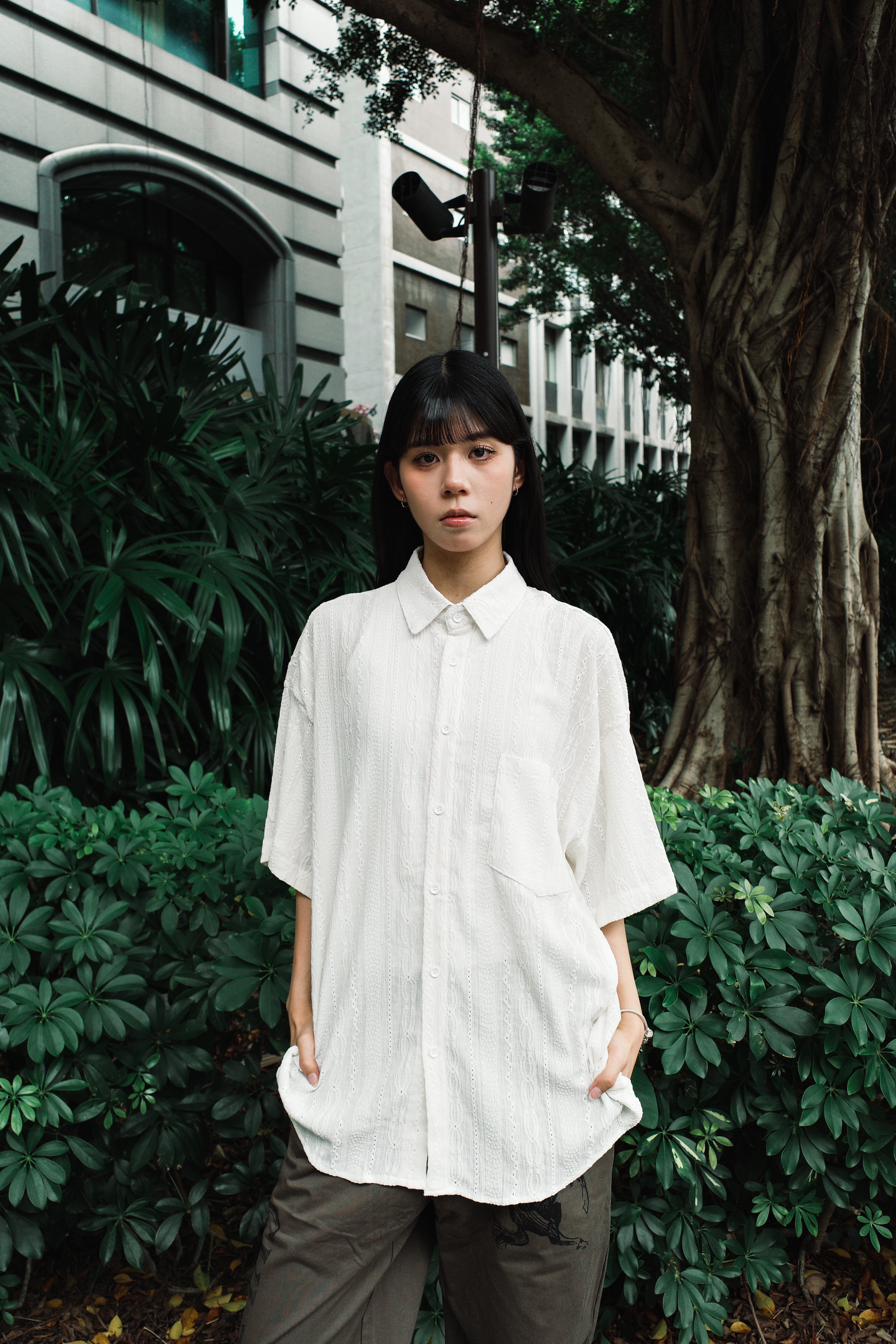 『Always_Good』復古 簍空 短袖襯衫