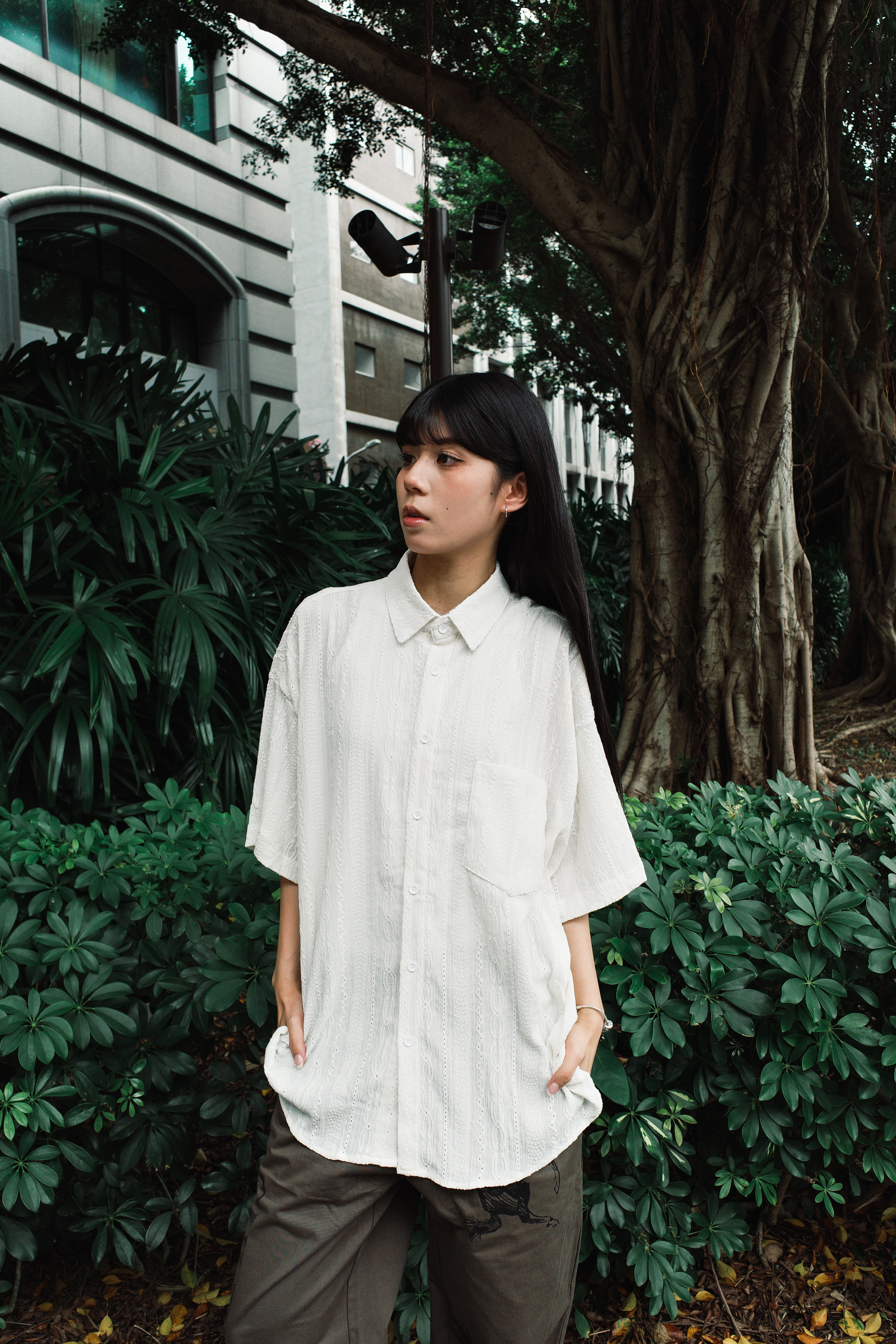 『Always_Good』復古 簍空 短袖襯衫