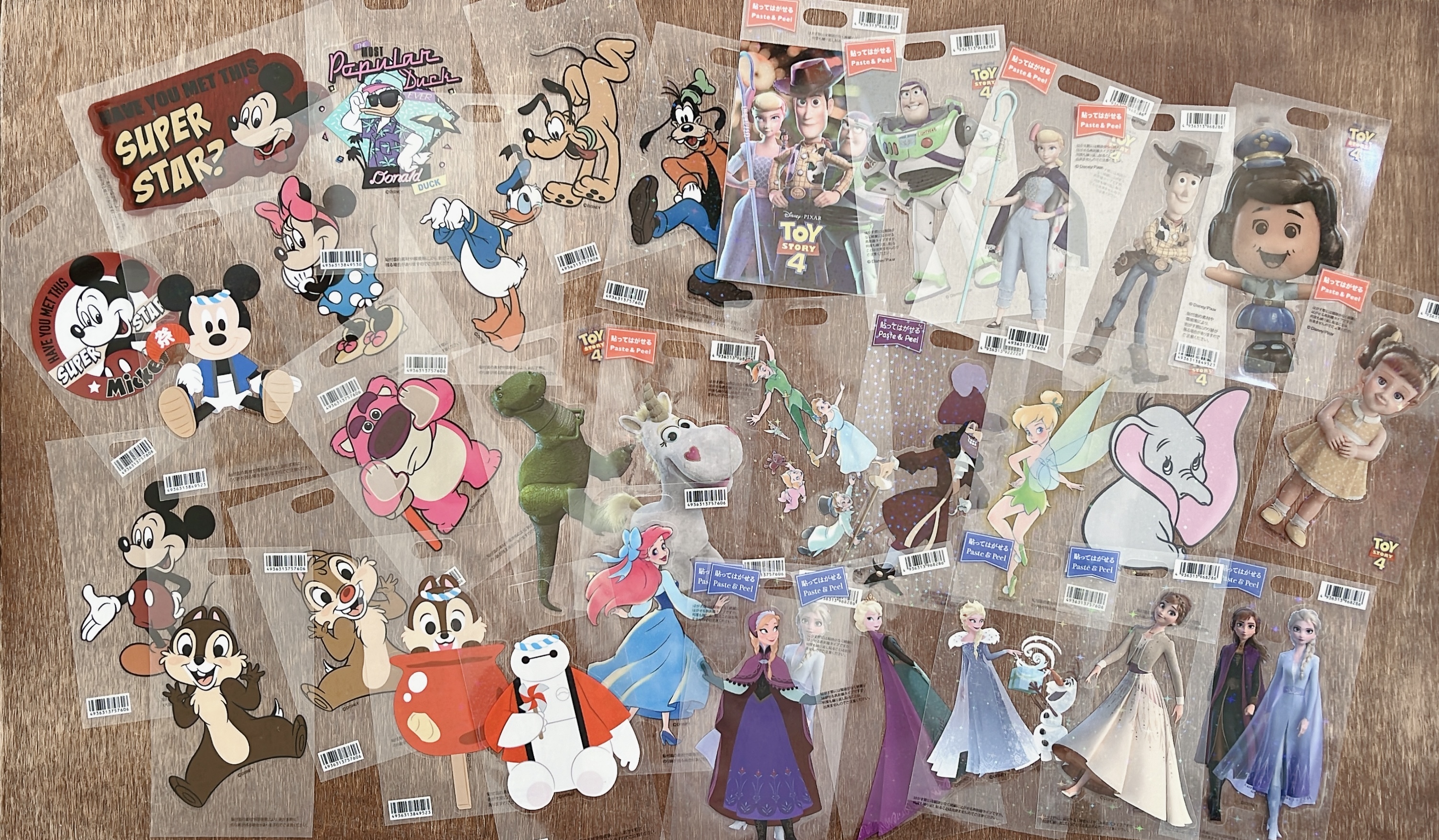 Disney 雙面圖案 透明大貼紙｜日本 東京 迪士尼 樂園