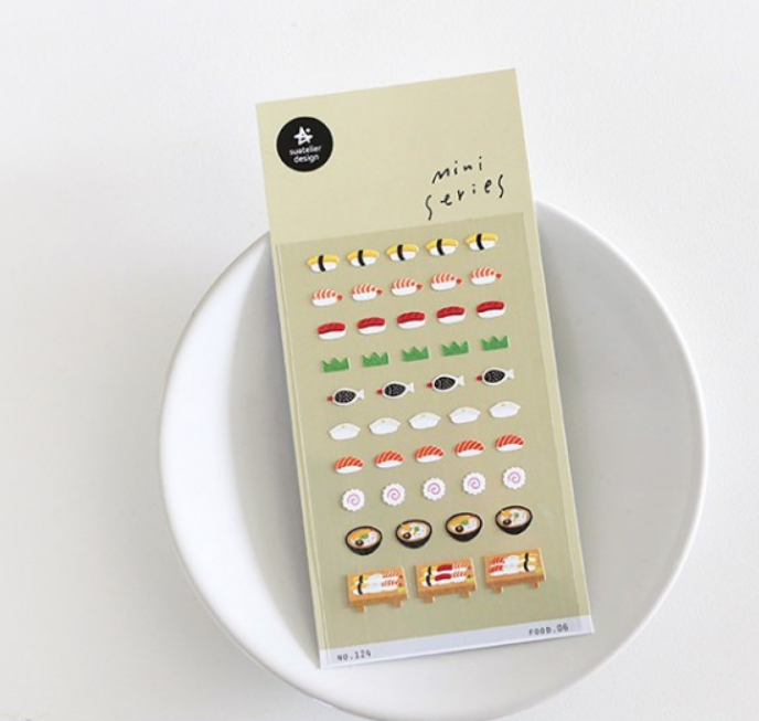 迷你點綴用貼紙 壽司｜ SUATELIER 韓國