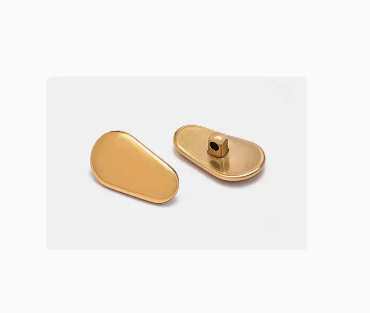 Titanium glasses nose pads (specification: 1 pair of gold) (screw)