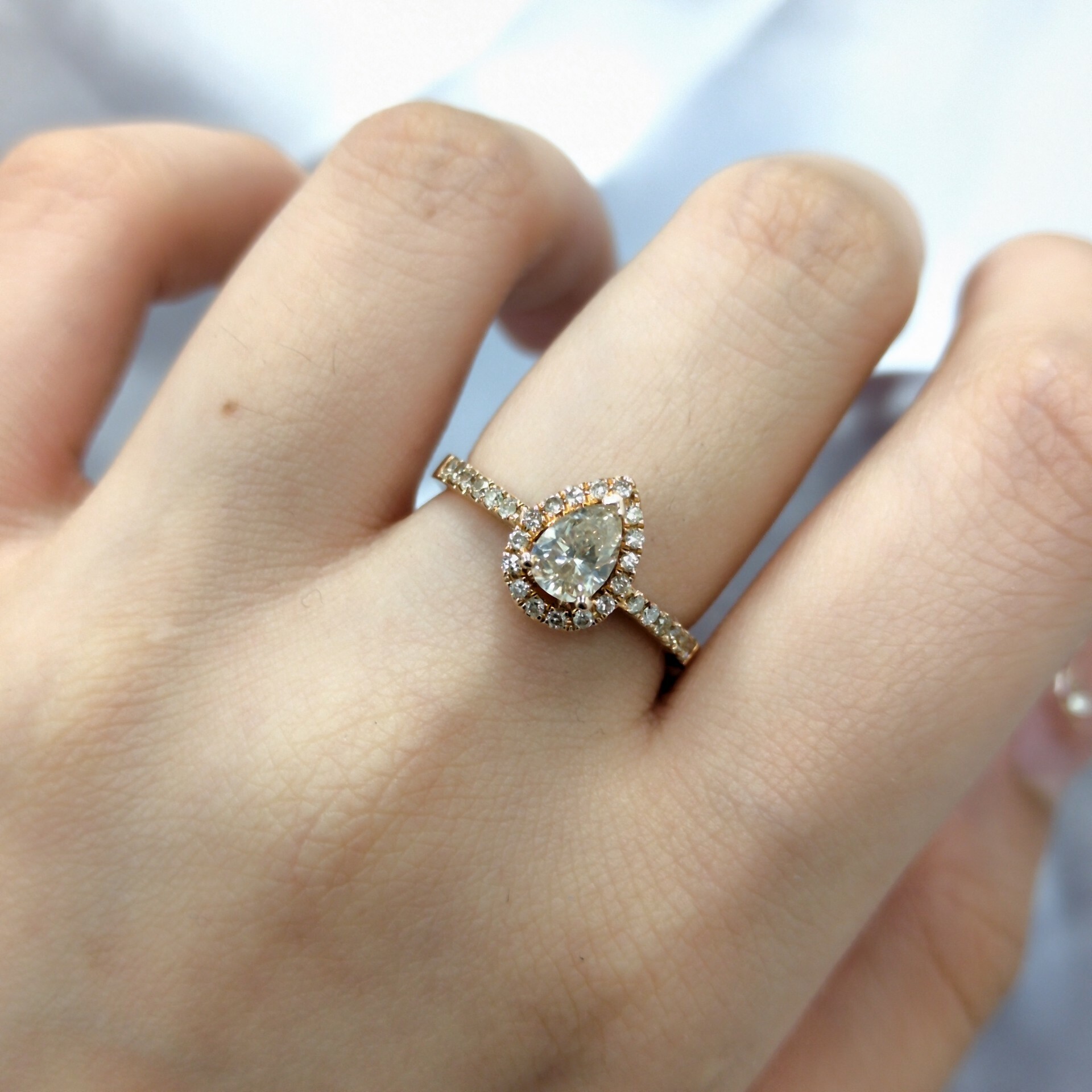 18K Rose Gold 0.67ct Diamond Ring