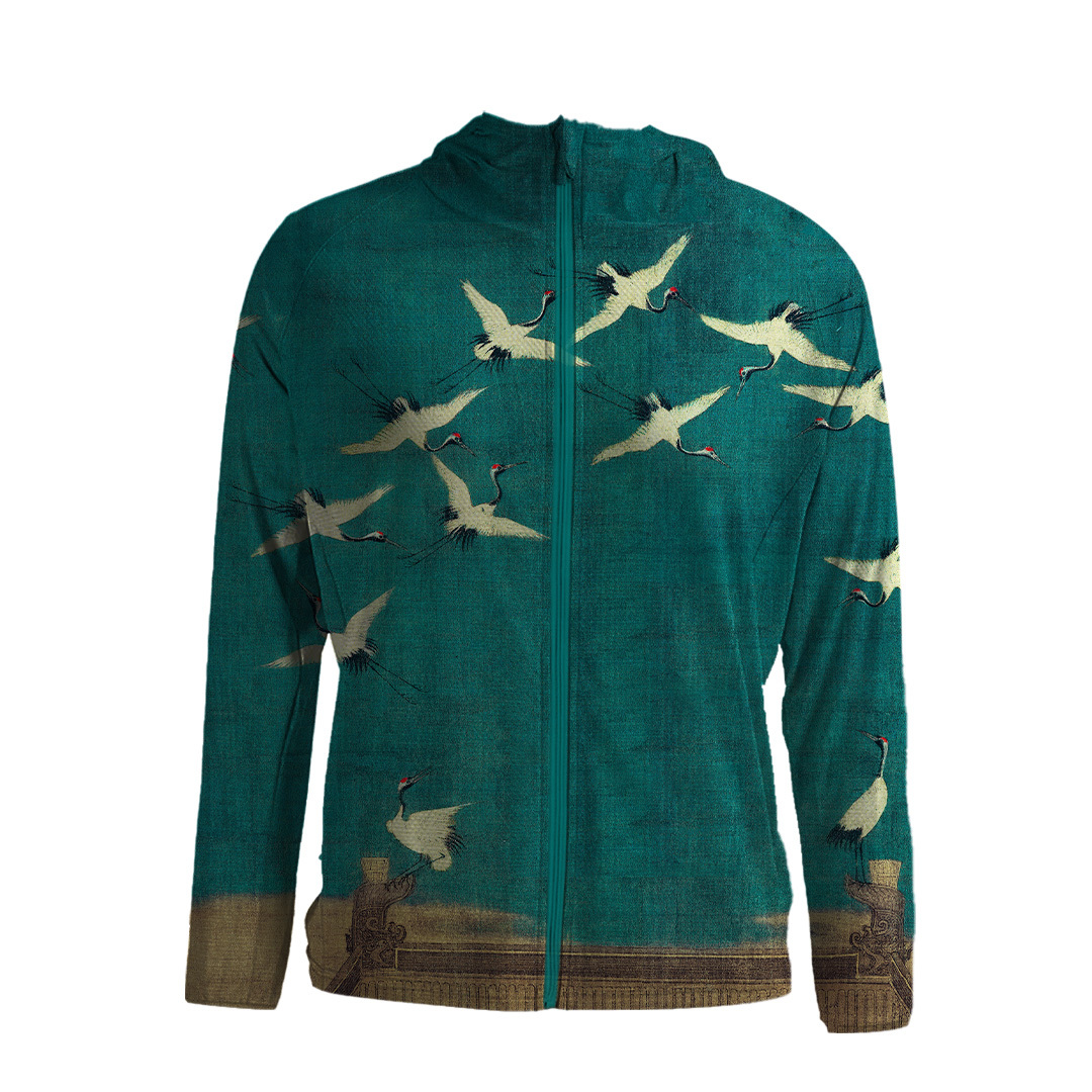 名畫涼感外套《瑞鶴圖》