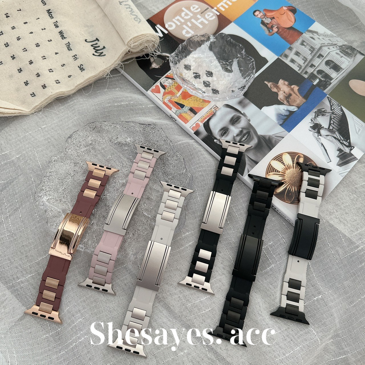 APPLE  WATCH星空拼色磁吸錶帶[六色]