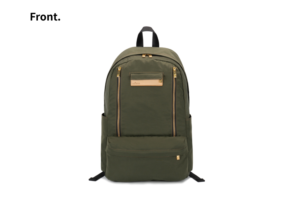 輕旅行後背包-軍綠色 SOS1381-324正面照
