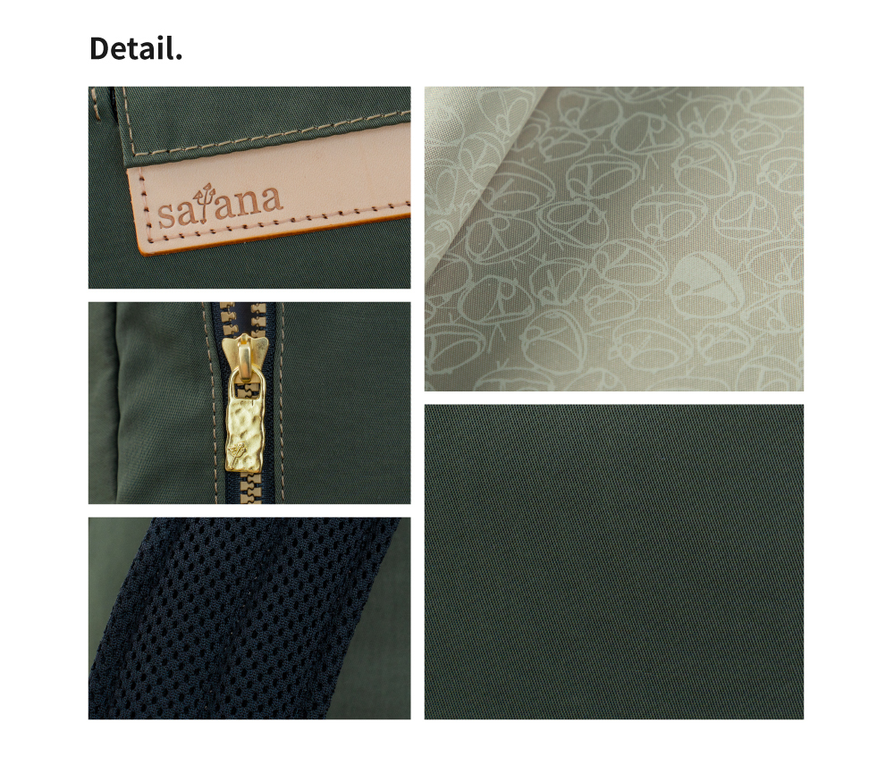 輕旅行後背包-軍綠色 SOS1381-324細節特寫照