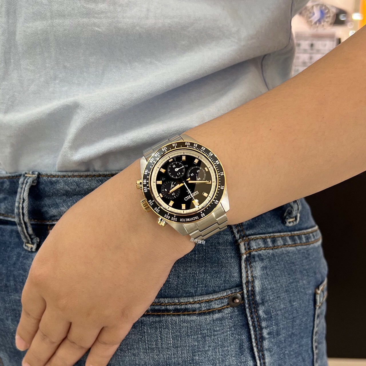 【SEIKO 精工】PROSPEX SpeedTimer太陽能計時腕錶V192-0AH0G 41.4mm 現代鐘錶