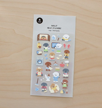 不透明款式 狗狗日常貼紙 狗狗大掃除｜SUATELIER 韓國