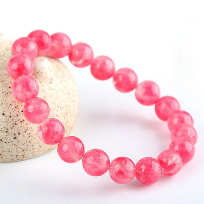 【藏寶】櫻花雨薔薇輝石桃花水晶手鍊/水晶手串