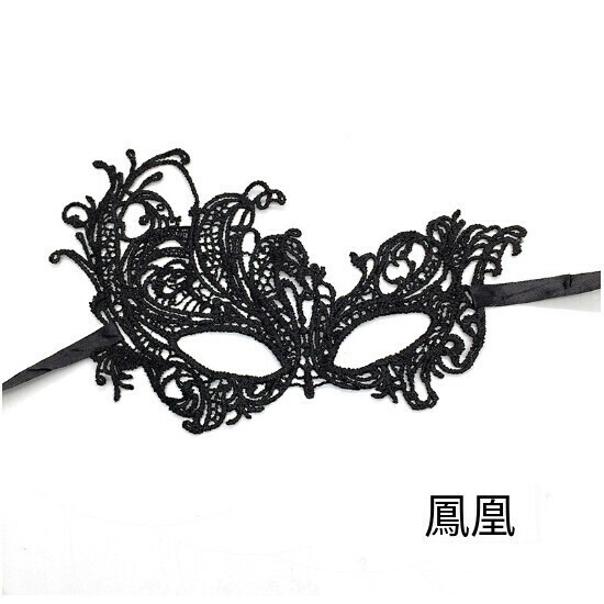 熱賣派對黑色蕾絲面具舞會眼罩（不定型-鳳凰）