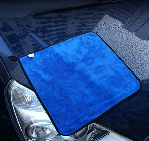 熱推[灰藍/40*40cm] 加厚微纖維抹布 洗車抹車必備吸水布   